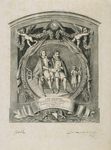 31411 Afbeelding van het schoorsteenstuk in de senaatskamer in het oude Academiegebouw aan het Domplein te Utrecht, met ...